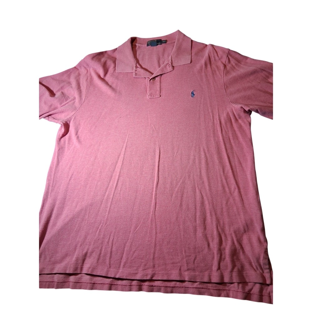 Polo Ralph Lauren Polo Shirt Mens 2XL Tall‎ Pink Classic Fit Cotton Vintage